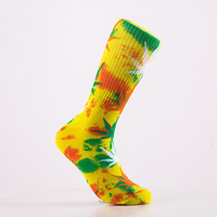 Tye Die Weed Chaussettes Crew FOB Référence Prix: Obtenir le Dernier Prix Chaussettes de Sport