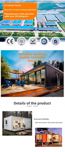 Casa Prefabricada Modular Tradicional con Estructura <span class=keywords><strong>de</strong></span> Acero y Madera, Diseño <span class=keywords><strong>de</strong></span> Villa Resort Móvil, con Jardín, Sala <span class=keywords><strong>de</strong></span> Estar, Baño y Cocina - Product Image 6