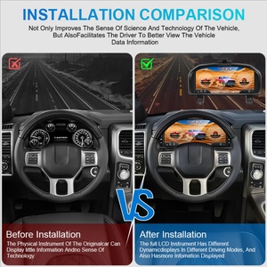 NaviHua LCD Instrument for Dodge <b>RAM</b> 2008-2012 Dashboard Panel Cluster CockPit Player Speedometer Digital Upgrade Kit - Product Image 6