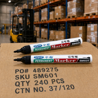 Marqueur industriel Sipa SM601, encre permanente à séchage rapide de 1,5 mm, encre colorée, 72 heures sans dessèchement, stylo de marquage anti-dessèchement