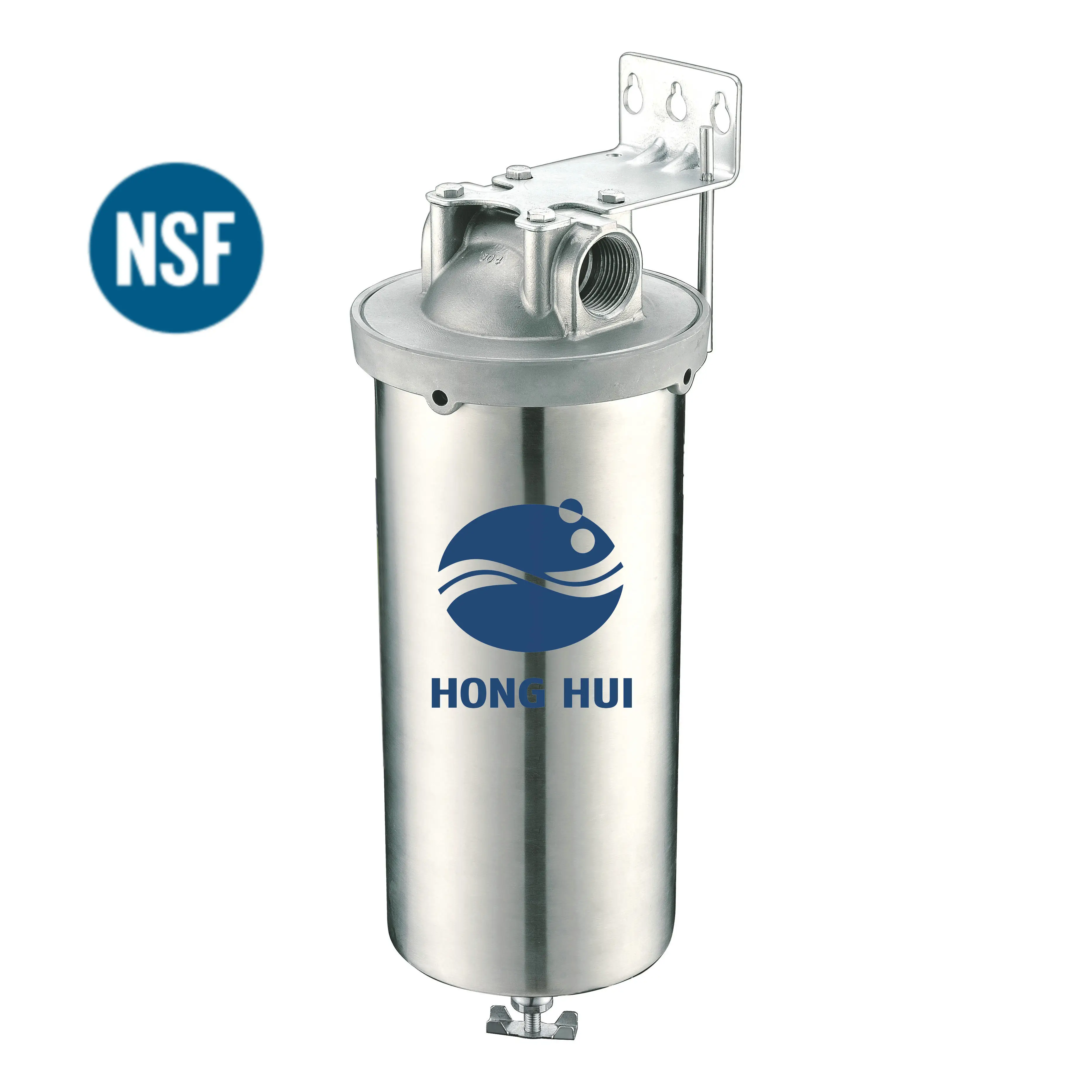 HONG HUI NSF HMF-10A Whole house Hochdruck Big Blue Edelstahl Clear Water Filter Gehäuse