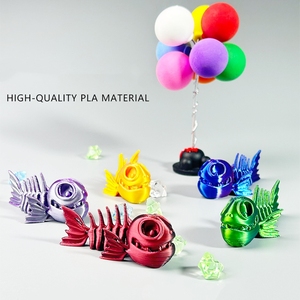 3D Printed Articulated Piranha <b>Toy</b> Fun Movable Skeleton Design for <b>Desk</b> Decor Fidget & Decompression - Product Image 4