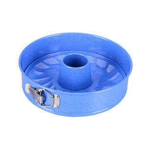 Molde para pastel, juego de tres piezas, redondo, de acero al carbono, antiadherente, con base con cierre tipo chimenea, bandeja para hornear pasteles y productos horneados - Product Image 4