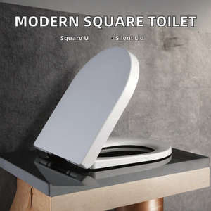 Tapa de Inodoro Moderna en Forma de U con Cierre Lento, Asiento de Baño Silencioso de Plástico ABS para Inodoro - Product Image 2