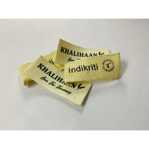 Etiqueta de algodón impresa de 50x15 mm, etiquetas con diseño de logotipo más vendidas, etiquetas impresas para prendas, etiquetas impresas para ropa. - Product Image 1