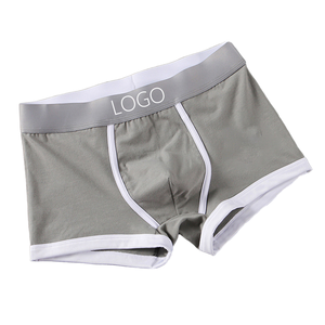 Factory Price Anti-Static 100% Cotton Knitted Mid-Rise <b>Boxer</b> Briefs for Men | <b>Custom</b> Logo ODM Bulk Supply Private Label - Product Image 1
