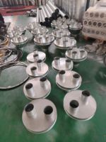 Vente directe usine : Collecteur de poussière industriel conique multi-interface en acier inoxydable pour conduits d'air, à branches multiples