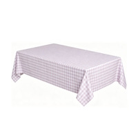 Mantel Impermeable de Poliéster No Tejido con Diseño Floral, Desechable, Resistente al Aceite, Ecológico, Morado a Cuadros, para Fiestas en Casa, Bodas y Uso en Exteriores