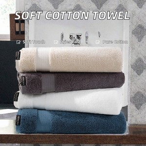 ผ้าขนหนูอาบน้ำ 100% คอตตอน คุณภาพพรีเมียม ระดับโรงแรมและสปาแบบตุรกี เนื้อนุ่ม ซึมซับดี สีพื้น - Product Image 2