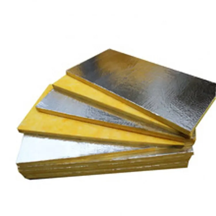 foil faced fiber hydrophobic glass wool board acoustic insulation price