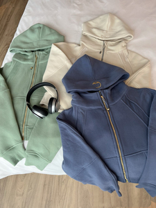 Giacca Sportiva Casual da Donna L-u-l-u, <span class=keywords><strong>Felpa</strong></span> Primaverile Traspirante <span class=keywords><strong>con</strong></span> Zip e Cappuccio, Fodera Ricamata, Top da Yoga - Product Image 5