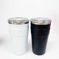 Nouvelle tasse isotherme en acier inoxydable pour café glacé 2026 avec paille