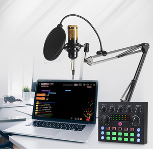 Vason V8S Professional <b>Condenser</b> <b>Microphone</b> Sound Card Metal Construction Multiple Electronic Sounds for Recording Live - Product Image 5
