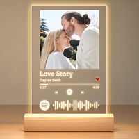 Cadre photo en acrylique personnalisé avec LED, lumière chaude, souvenir personnalisé pour anniversaire, décoration de la maison