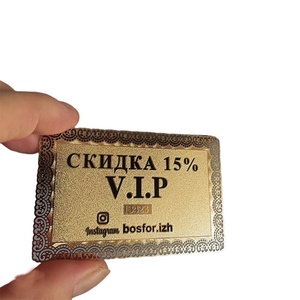 Carte de visite professionnelle en métal NFC 13,56 MHz avec puce RFID, vente chaude YTS - Product Image 3