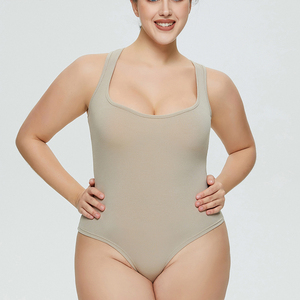 JOGOGO Ingrosso Personalizzabile Body da Donna Monocolore Senza Cuciture Slim con Controllo Pancia e Spalline Sottili - Product Image 3