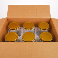 Bocaux en verre de conservation de 1 litre avec couvercles hermétiques et anneaux, bouteilles de fermentation et de mise en conserve, bocaux Mason à large ouverture
