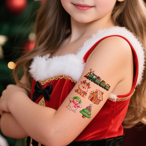 สติกเกอร์รอย<span class=keywords><strong>สัก</strong></span>ลายคริสมาสต์แบบชั่วคราวมีกลิตเตอร์สำหรับใบหน้าและลำคอ - Product Image 4