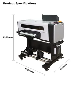 QINYU A2 42cm ukuran besar UV Printer gulungan stiker untuk gulungan UV Inkjet Digital Label Printer DTF Transfer Printer