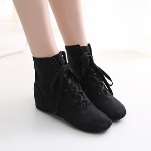 Zapatos de Jazz de Lona para Mujer, Zapatos de Baile de Jazz Negros, Botas de Jazz para Mujeres, Niñas y Adultas - Product Image 1