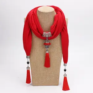 Écharpe pendentif en céramique avec pompon en perle de paon, ornement pour femmes, style ethnique, nouvelle collection 2 pièces