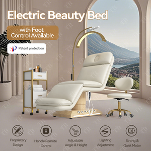 Turri suave transpirable de cuero Facial esteticista <span class=keywords><strong>cama</strong></span> negro Camillas <span class=keywords><strong>Para</strong></span> Esteticas <span class=keywords><strong>cama</strong></span> Facial SILLA DE Spa <span class=keywords><strong>cama</strong></span> de encerado eléctrico - Product Image 2