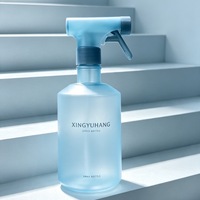 Flacon pulvérisateur à brume fine continue en PET mat de 500 ml pour les soins capillaires, l'hydratation, les cosmétiques, réutilisable