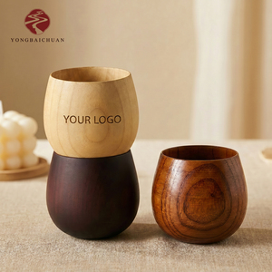 Verres de cuisine naturels solides 200 300ml tasse en <span class=keywords><strong>bois</strong></span> faite à la main tasse en <span class=keywords><strong>bois</strong></span> tasses pour vin lait café - Product Image 2