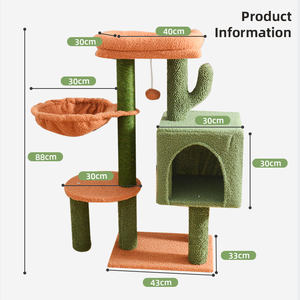 צעצוע חתולים רב תכליתי צעצוע לחתולים עמיד לטיפוס עץ חתול פוסט קקטוס לחתולים - Product Image 6