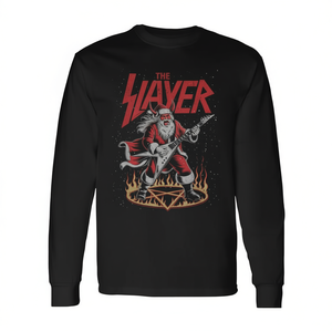 Camiseta de manga larga navideña The Slayer Santa Heavy Rock, unisex, cuello redondo, para adultos, promocional - Product Image 2