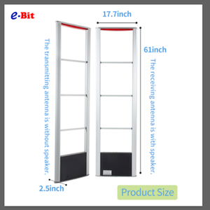 E-<b>Bit</b> RF-002 EAS <b>Security</b> Gate 8.2MHz 1.2-1.8m Detection Range Aluminum Alloy Black & Grey Retail Anti-Theft Commercial Use - Product Image 4