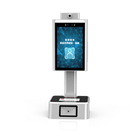 Dispositif de contrôle d'accès au système Android de reconnaissance faciale dynamique de 8 pouces avec code QR et lecteur de carte d'identité Stock disponible