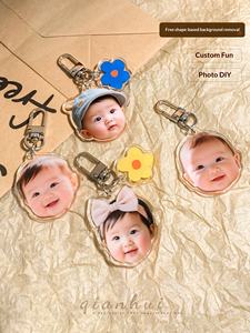 Portachiavi Personalizzati in Acrilico con Foto, Design Gratuito, per Coppie, Genitori e Figli, Forma Creativa e Carina per Ricordi - Product Image 4