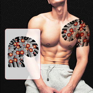 CJ desechable temporal impermeable tienda de belleza tatuaje plantilla hombres mujeres Sexy brazo espalda Abdomen Flor Mariposa tatuaje pegatina - Product Image 4