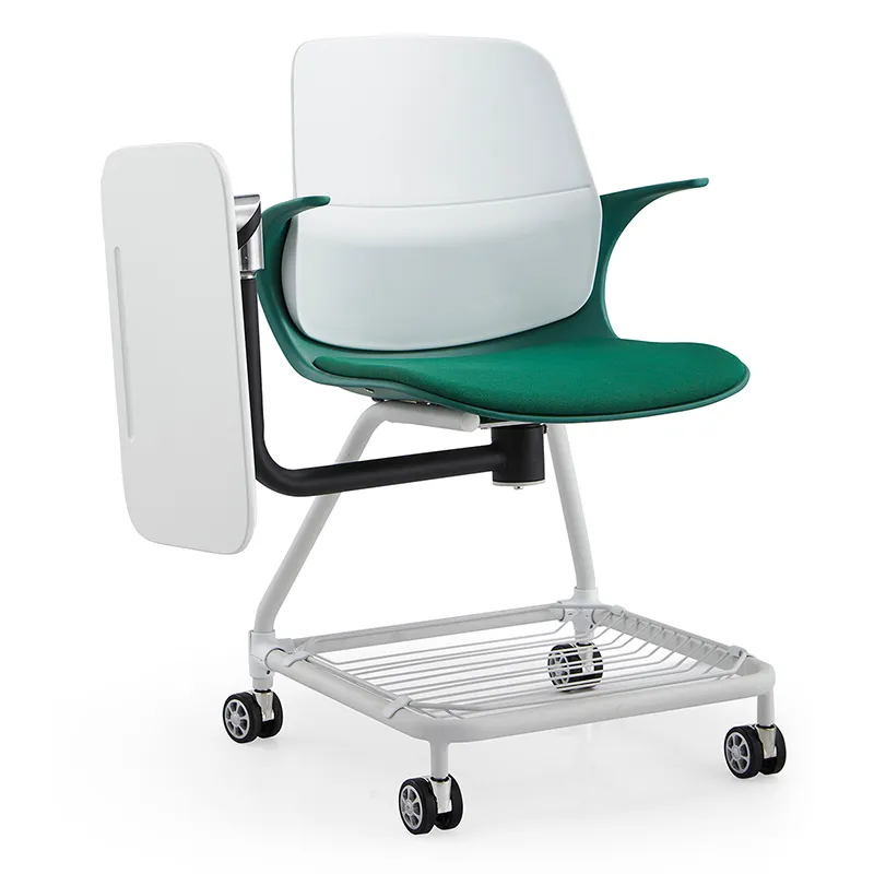 University School Classroom Furniture Students Chair Wheels Chair Office Chair Training Pp With Writing Table