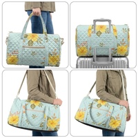Sac de voyage matelassé personnalisé avec imprimé tropical Ilima d'Hawaï, style Art déco floral, pour le shopping, les voyages et le transport quotidien