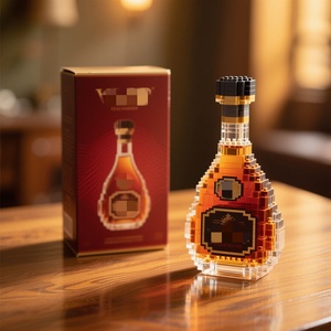 Ensemble de blocs de construction en plastique personnalisés DIY pour bouteille de whisky de luxe, pour cadeau <span class=keywords><strong>et</strong></span> collection d'exposition pour adultes - Product Image 3