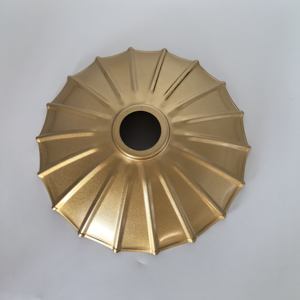 <span class=keywords><strong>Paralume</strong></span> Cinese Fatto a Mano in Ferro a Forma di Foglia di Loto, Diametro 24,5 cm, per Lampada a Sospensione Vintage da Interni - Product Image 5