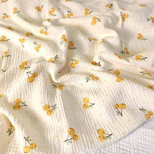 Tissu en mousseline 100% coton, <span class=keywords><strong>double</strong></span> <span class=keywords><strong>gaze</strong></span>, imprimé crêpe froissé, pour doublure, 54 pouces - Product Image 4