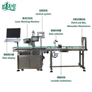 Marqueur laser CO2 avec positionnement automatique par rotation pour bouteilles rondes, codes QR traçables, orientation visuelle, impression de date - Product Image 2