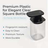 Distributeur automatique de savon imperméable 450 ml, sans contact, mural, à capteur de mousse, rechargeable, mains libres, pour salle de bain d'hôtel