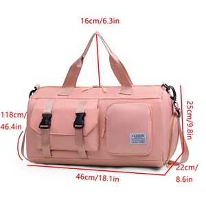 Sac de sport de voyage léger avec séparation sec/humide, compartiment à chaussures indépendant, idéal pour le week-end, la gym et les entraînements - Product Image 3
