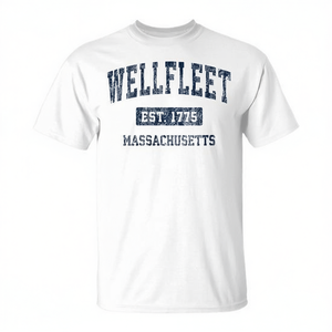 Wellfleet Massachusetts Est 1775 T-shirt sportiva vintage - Product Image 2