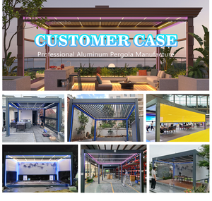 ألفريسكو بمحرك مقاوم للرياح ستائر عريشة مضادة للماء من الألومنيوم عريشة مناخية مظلة سقف مقلوب عريشة - Product Image 6