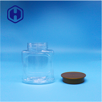Pot en plastique transparent pour bonbons, biscuits, vide, hermétique, sans BPA, pour noix, qualité alimentaire, avec couvercle à vis pour collations, aliments pour bébés