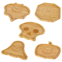 Plateaux de service en bambou écologiques pour Halloween : Citrouille, Fantôme, Crâne, Toile d'araignée, Chauve-souris – Plats de fromages et planches à apéritifs modernes et luxueux
