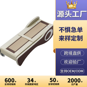 Cama de masaje eléctrica 3D con calefacción de jade y control por voz para alivio de la columna vertebral y lumbar, color marrón MY-8607 - Product Image 3