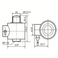 Capteur de pesage à compression de type colonne pour peseuse de véhicule MLC402, 50 tonnes, précision 0,02 %