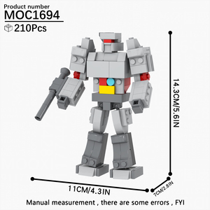Robot Deformable de Película de Acción, Kits de Ladrillos Creativos MOC, Yoshi <span class=keywords><strong>Mario</strong></span> <span class=keywords><strong>Kart</strong></span>, Ladrillos de Construcción DIY, Juguetes de Bloques de Construcción para Niños MOC1694 - Product Image 3