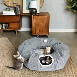Quattro stagioni generale tubo del gatto letto all'ingrosso gratta e vinci giocattolo pieghevole Tunnel per gatti lunghi letti grigi per animali domestici - Product Image 2